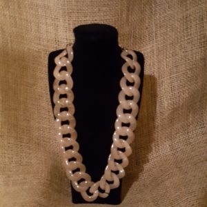 Linked Chain Necklace with Smokish Gray Tint $12