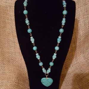 Turquoise Heart Necklace $8