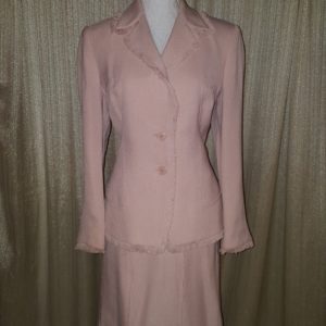 Anne Klein Fringed Border Tassle Skirt Suit Sz. 10 $65
