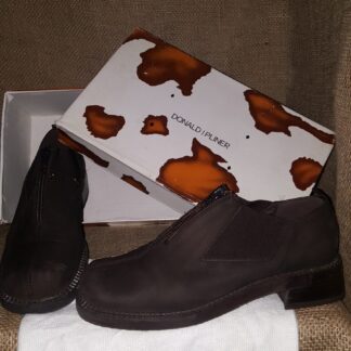 A pair of shoes sitting on top of a box.