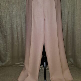 A pair of pink pants are on display.