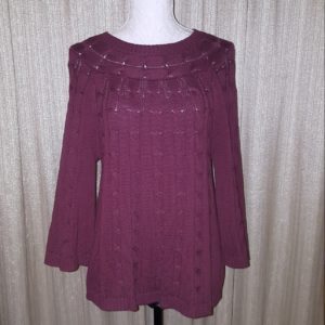 NorthStyle, Cotton, Cable Design, Sweater, Lg. $25