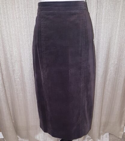 A long skirt is shown with no pattern.