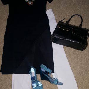 shop this look – side slits top and shoes