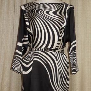 Caché, Black & White, Silk, Zebra Print, Dress, Sz. 10, $35